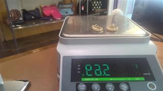 Gold-Diamond Earrings 36 Diamonds 2.16 Carat T.W. 14K Yellow Gold 5.69g